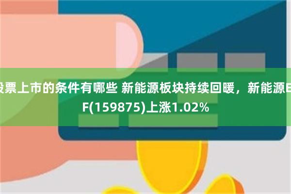 股票上市的条件有哪些 新能源板块持续回暖，新能源ETF(159875)上涨1.02%
