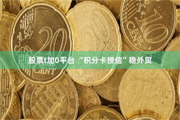股票t加0平台 “积分卡授信”稳外贸