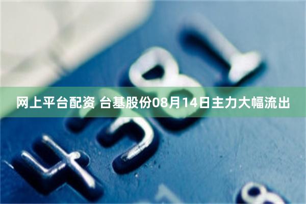 网上平台配资 台基股份08月14日主力大幅流出
