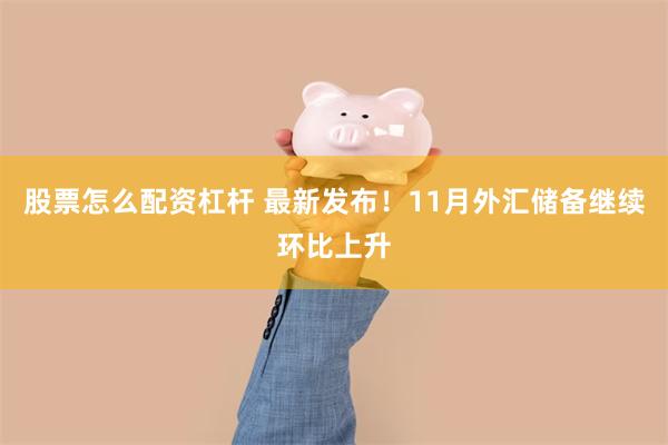 股票怎么配资杠杆 最新发布！11月外汇储备继续环比上升